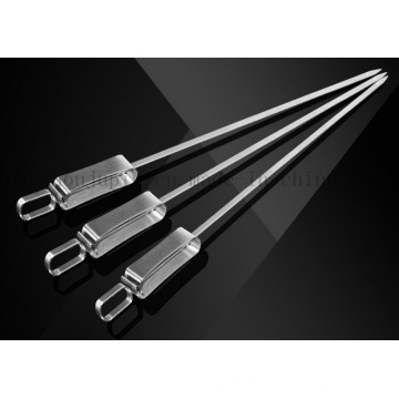 OEM Logo Stainless Steel BBQ Skewer Stick Fork Tools